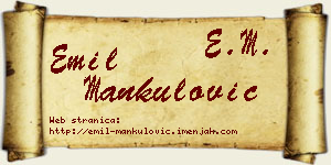 Emil Mankulović vizit kartica